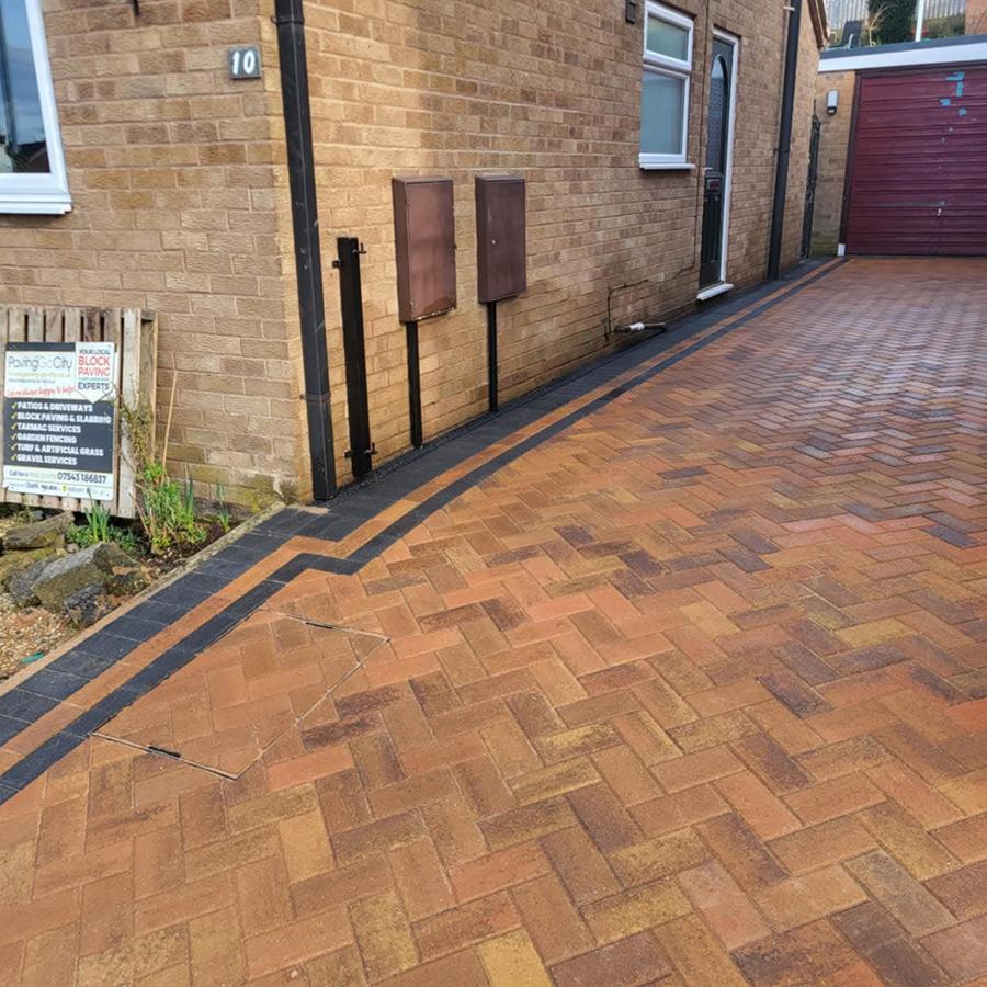 Brindle block paving driveway